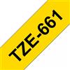 BROTHER Nastro Brother Laminato Nero Su Giallo TZe-661 TZ-661 36mm x 8m