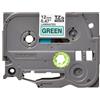 BROTHER Nastro Brother Laminato Nero Su Verde TZe-731 TZ-731 12mm x 8m
