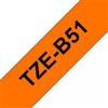BROTHER Nastro Brother Laminato Nero Su Arancione TZe-B51 TZ-B51 24mm x 8m