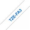 BROTHER Nastro Brother Laminato Blu Su Bianco TZe-FA3 TZ-FA3 12mm x 3m Banda Applicabile Con Stiratura