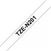 BROTHER Nastro Brother Nero Su Bianco TZe-N201 TZ-N201 3,5mm x 8m non laminato