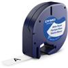 DYMO Nastro DYMO laminato nero su bianco S0721660 91221 LetraTAG banda di materiale sintentico, 12mm x 4m