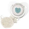 East-hai-buy Cartoon Corona A Forma Di Cuore Ciuccio per Bambini Ciuccio con Strass Bling Di Lusso Baby Doccia Regalo