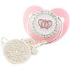 East-hai-buy Cartoon Corona A Forma Di Cuore Ciuccio per Bambini Ciuccio con Strass Bling Di Lusso Baby Doccia Regalo