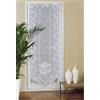 TzzXzz Tende in Porta Ricamata, Voile per Porta Finestra, Tende Finestre Porta Interno per Porte Vintage Vetro Anteriori, Cucina Camera, Festival Party Decor, 60 x 180cm, Bianco (A)