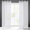 Eurofirany ARGEA Tenda per Interni Trasparenti con Occhielli - 1 Pz. Voile Decorativo Finestra Per Cameretta, Soggiorno, Da Letto Salotto Moderne, 140x250 cm, Bianco