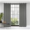 Eurofirany CARLO Tenda Oscurante Extra Lunga con Occhielli - 1 Pezzo, Pesante 340g/m², Tenda Termica Isolante, Oscurante, Camera da Letto, Soggiorno, 135x250cm, Grigio Scuro