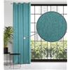 Eurofirany CARLO Tenda Oscurante Extra Lunga con Occhielli - 1 Pezzo, Pesante 340g/m², Tenda Termica Isolante, Oscurante, Camera da Letto, Soggiorno, 135x250cm, Turchese