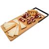 NERTHUS FIH 804 Tagliere bambù per Taglio e Servizio con Manico in Metallo Ideale per aperitivi Formaggi e Presentazione