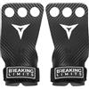 BREAKING LIMITS Guanti Palestra CrossFit - Guanti da Allenamento in Microfibra di Carbonio con 3 Fori - Paracalli Crossfit per Allenamento, Sollevamento Pesi, Ginnastica (L)
