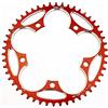 YBEKI Corona Bici Strada 130BCD 38-60T | Alluminio Aeronautico 7075-T6 CNC | Design Narrow-Wide Anti-Caduta | Compatibile 8-12 velocità | Certificato ISO 13041 (Nero/Rosso)