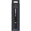 PARKER Urban penna a sfera, Muted Black (nero) con dettagli cromati, punta media e ricarica di inchiostro blu, confezione blister (1975425)