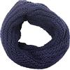 CG - Talento Fiorentino, scaldacollo tubolare lavorato a maglia, invernale, sciarpa ad anello intrecciato in tinta unita, unisex, fatto in Toscana, Made in Italy (Blu scuro)