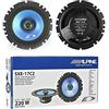 Coaxial 2 altoparlanti compatibile con ALPINE SXE-17C2 diffusori coassiali a 2 vie 16,50 cm 165 mm 6,5 40 watt rms 220 watt max alloggiamenti standard auto, a coppia