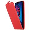 Cadorabo Custodia per Huawei P20 in Rosso Cremisi - Protezione in Stile Flip di Similpelle Strutturata - Case Cover Wallet Book Etui