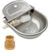 MasXirch Abbeveratoio in Acciaio Inox con Tappo di Scarico e Connettore, Ciotola D'Acqua Automatica con Valvola a Galleggiante Regolabile per Bovini, Pecore, Capre, Cavalli, Cani, Bestiame