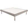 EVERGREENWEB MATERASSI & BEDS EVERGREENWEB - Struttura Letto Imbottita 160x190 cm Letto Matrimoniale con Rivestimento in tessuto Idrorepellente Tortora, Rete letto Ortopedica, Piattaforma Base per Materasso, Altezza 35 cm