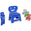 GICOS IMPORT EXPORT SRL Sgabello in plastica con Schienale Forma Viso Pieghevole Colori Assortiti Arredamento Camera Bambini RAO-816079