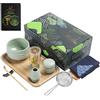 TEANAGOO Servizio da tè giapponese, O6, set di fruste per matcha, ciotola per matcha, frusta per matcha in bambù (chasen), paletta (chashaku), porta frusta, kit per preparare il tè.