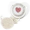 East-hai-buy Cartoon Corona A Forma Di Cuore Ciuccio per Bambini Ciuccio con Strass Bling Di Lusso Baby Doccia Regalo