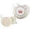 East-hai-buy Cartoon Corona A Forma Di Cuore Ciuccio per Bambini Ciuccio con Strass Bling Di Lusso Baby Doccia Regalo