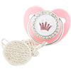 East-hai-buy Cartoon Corona A Forma Di Cuore Ciuccio per Bambini Ciuccio con Strass Bling Di Lusso Baby Doccia Regalo