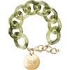 ICE-WATCH ICE - Jewellery - Chain Bracelet - Opaline green - Bracciale in maglia XL da donna con medaglia d'oro (021229)