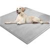 DG Catiee Materasso per cani extra large, morbido velluto corallo per animali domestici, anti-ansia, XXL, cuscino per cani e gatti, per cani di taglia piccola, media, grande (100 x 150 cm, grigio)