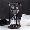 Lmzxmcy Grande clessidra, timer da 60 minuti, clessidra vintage in legno, decorazione moderna per casa, cucina, ufficio (nero)