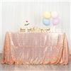 ShinyBeauty Tovaglia in paillettes in oro rosa 50x80 pollici Tovaglia rettangolare scintillante Tovaglia in oro rosa Decorazioni per il 21 ° compleanno Tovaglie da sposa Tovaglie glitterate per feste