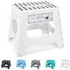 HOUSE DAY Sgabello pieghevole per bambini, 28 cm, plastica, da passo (bianco)