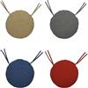 Home Tresor - Cuscino Sedia con Lacci | Cuscini Imbottiti Sfoderabili con Cerniera per Sedia Cucina Giardino | Coprisedia Rotondo Ø 40 cm. Made in Italy Beige 4 Pezzi