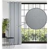 Eurofirany CARLO Tenda Oscurante Extra Lunga con Occhielli - 1 Pezzo, Pesante 340g/m², Tenda Termica Isolante, Oscurante, Camera da Letto, Soggiorno, 135x250cm, Grigio