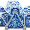 SIQUK 7 Pezzi Dadi Metallo D&D Poliedrici D20 D12 D10 D% D8 D6 D4 per Dungeon and Dragons, Blu Cielo