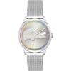 Lacoste Orologio Analogico al Quarzo da Donna Collezione LADYCROC con Cinturino in Maglia Metallica in Acciaio Inossidabile Argentato - 2001259