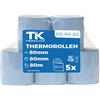 TK THERMALKING Rotoli di carta termica ecologica 80 mm x 80 mm x 12 mm - Rotoli di carta termica senza fenolo (80 80 12 ) Lunghezza: ca. 80 m