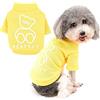 Zunea Cappotto Maglione per Cani di Piccola Taglia Invernale Pullover Giacca Cappotto Morbido Caldo Abbigliamento Cucciolo Felpa per Animali Domestici Gatto Cani Chihuahua Yorkie Giallo L