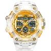 findtime Orologi tattici digitali uomo militare cronometro 50 m impermeabile multifunzionale orologio conto alla rovescia modalità allarme Dual Time, giallo
