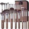 DUcare Pennelli da trucco professionali con borsa 22 pezzi set di pennelli da trucco sintetici di alta qualità Kabuki Foundation Blending Brush Viso cipria correttori ombretti con custodia