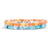 Made by Nami Bracciale Chakra Yoga Set Di 2 Donna e Uomo - Bracciale Con Perline Da 6mm Del Buddismo Zen Per La Famiglia e Gli Amici - Protezione Tantrica, Portafortuna, Talismano (Turchese e arancione)