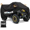 HAYCOVER Copertura impermeabile per ATV, in tessuto Oxford 210D resistente, copertura grande HAYCOVER per ATV Quad, scooter, moto, quad, per esterni, contro la polvere, pioggia, protezione UV (nero, 260L*120W