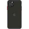 Mixroom - Cover Custodia per Apple iPhone XS Max Bumper Opaco Protezione Fotocamera con Retro Semitrasparente Bordo Morbido in TPU Colore Nero