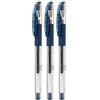 Signo - Set di 3 penne a sfera a inchiostro gel uni UM-151-0,38 mm, colore: Blue-black