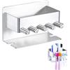 GGQ Portaspazzolino Elettrico, Porta Spazzolino da Muro, Porta Dentifricio, Porta Spazzolini Bagno, Porta Testine Portaspazzolini, Porta Spazzolini Elettrici Parete (Argento)