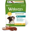 WHIMZEES Spazzolini da denti M, Fondo Mensile, 30 Pezzi - Taglia M, Snack per Cani di Taglia Media, Naturali & Senza Cereali, Vegetariane, Senza Zuccheri Aggiunti