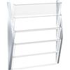 helit H6270400 - Espositore da parete ad arco the arc DIN A3 argento | 4 tasche per la presentazione di informazioni e documenti