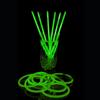 UV FLOOR UVFLOOR UV FLOOR - Set di 100 braccialetti fluorescenti luminosi e 100 connettori, di alta qualità, accessori luminosi, fluorescenti, per feste, travestimenti, colore: verde neon