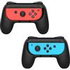 MoKo Joy-con, Impugnatura Compatibile con Nintendo Switch, 2 Set Custodia Protettiva Joystick Ergonomica in Resina ABS Protezione Urti, Graffi con Pulsanti SL/SR per Gioco Switch Joy-con, Nero