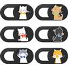 TUKEVA 6 PCS Cover per Webcam Cursore Copertura Webcam Ultra Sottile, Divertente Copertura per la Privacy