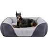 JOEJOY Cuccia Cane Taglia Grande, Lavabile, Letto morbida e antiscivolo da interno rettangolari, XL(89×63×23 cm) Grigio